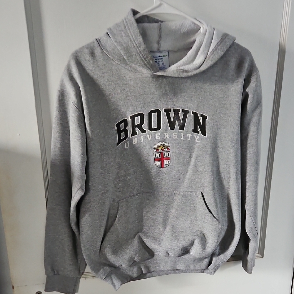 Champion Gray Brown University Hoodie